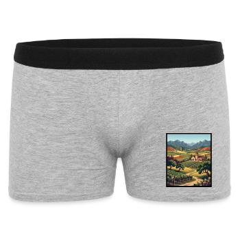 Vignoble Vista dans les collines toscanes - Boxer Homme - gris chiné - Devant
