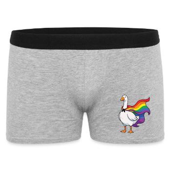 LGBTQ-Pride-Monat – Lustige stolze Gans - Männer Boxer Shorts - Grau meliert - Vorne