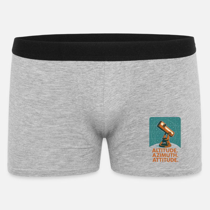 High Azimuth Posture | Astronomy - Men's Boxer Shorts - heather grey