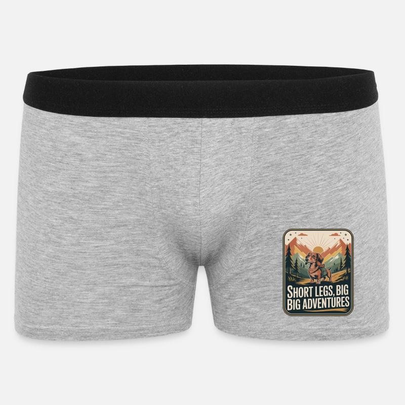 Wander Dachshund - Men's Boxer Shorts - heather grey