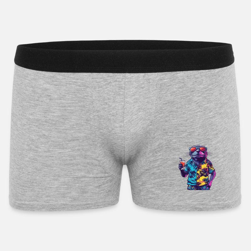 Robbe Comic Sommer - Männer Boxer Shorts - Grau meliert