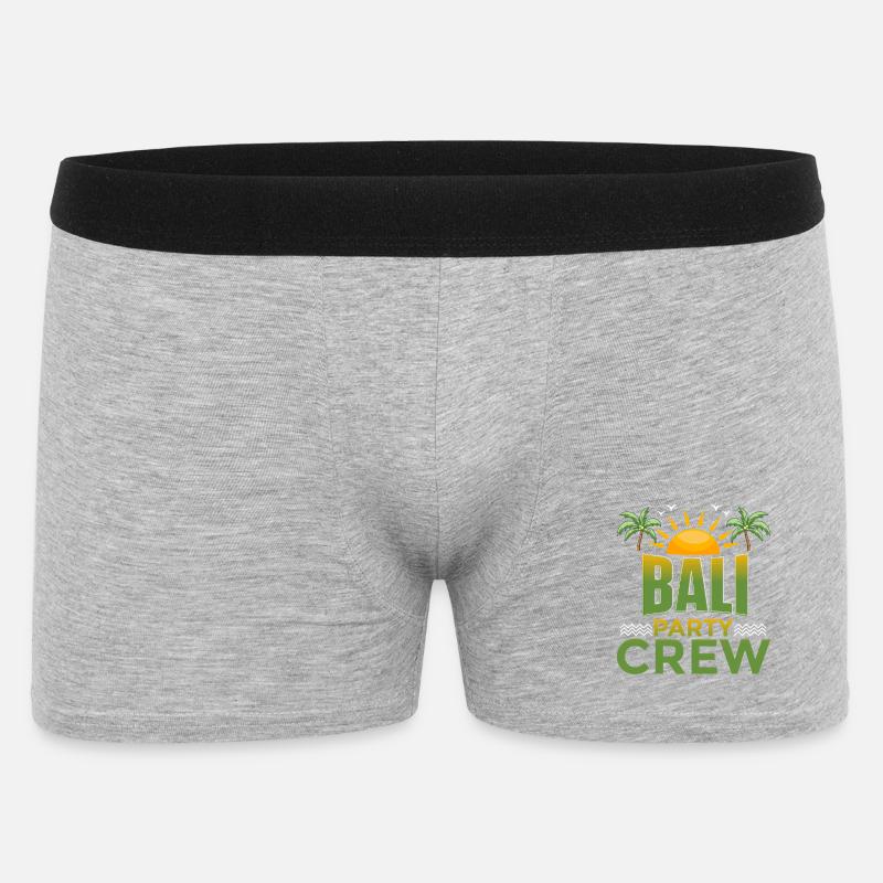 Bali Party Crew - Männer Boxer Shorts - Grau meliert