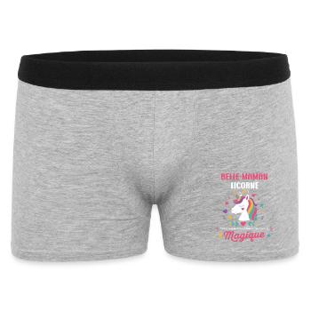 Belle Maman Licorne Magique - Boxer Homme - gris chiné - Devant