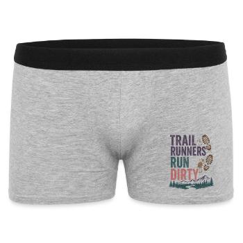 Trail Runners Run Dirty - Men's Boxer Shorts - heather grey - Front