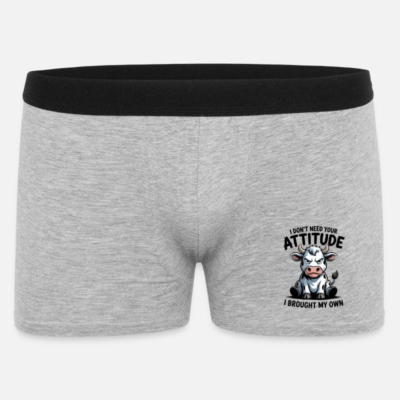 Attitude de vache : expression - Boxer Homme - gris chiné