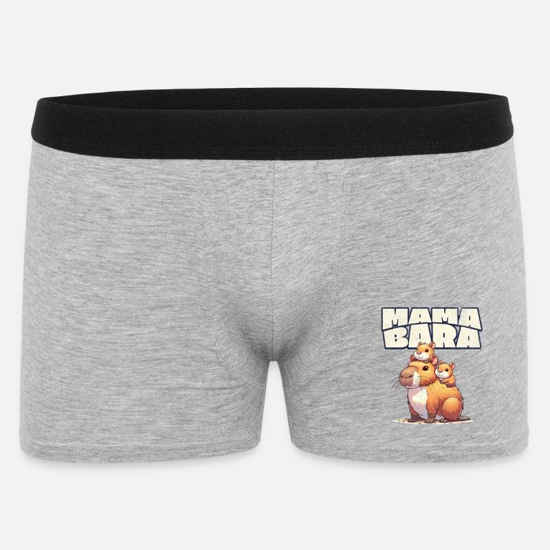 Mama Bara Capybara - Boxer Homme - gris chiné