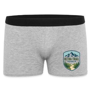 Ultra Trail Runner Mountain Shield - Männer Boxer Shorts - Grau meliert - Vorne