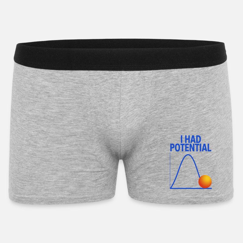 I Had Potential Graphics Physicist Joke - Men's Boxer Shorts - heather grey