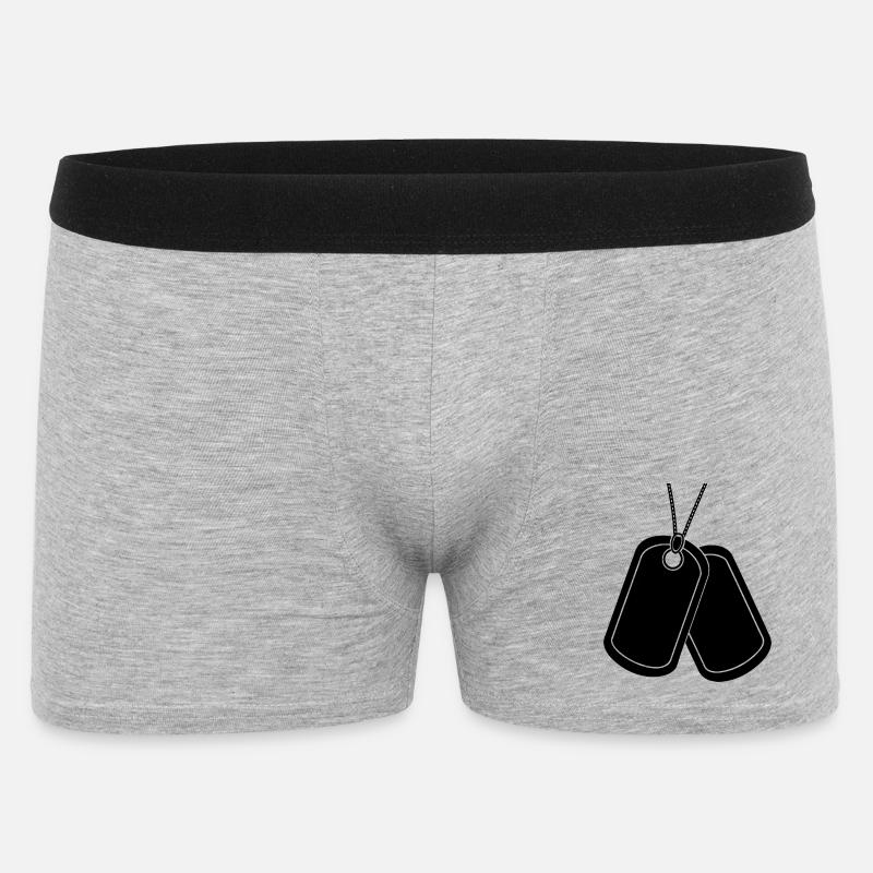Hundemarke - Männer Boxer Shorts - Grau meliert