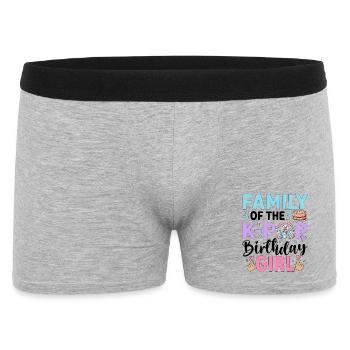Family of The K-Pop Birthday Girl - Men's Boxer Shorts - heather grey - Front