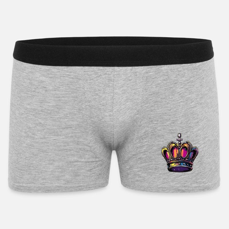 Krone - Männer Boxer Shorts - Grau meliert