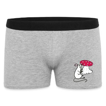 Mouse Toadstool Mushrooms - Men's Boxer Shorts - heather grey - Front