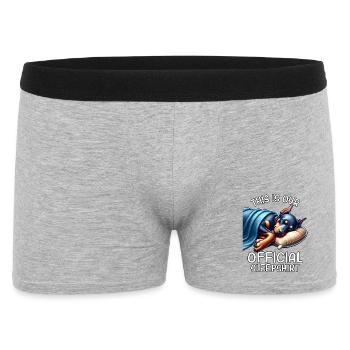 Chemise de nuit drôle de doberman - Boxer Homme - gris chiné - Devant