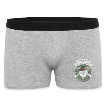 Verrückter Schützenkönig - Männer Boxer Shorts - Grau meliert - Vorne