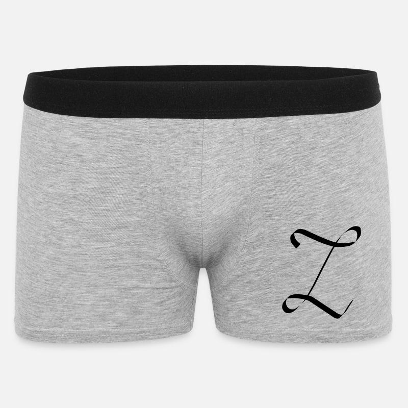 Buchstabe Z - Männer Boxer Shorts - Grau meliert