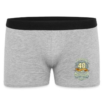 40 Ans Anniversaire Mécanicien Pièces d'Origine - Boxer Homme - gris chiné - Devant