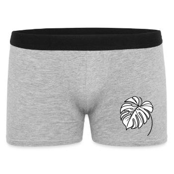 Monstera - Männer Boxer Shorts - Grau meliert - Vorne