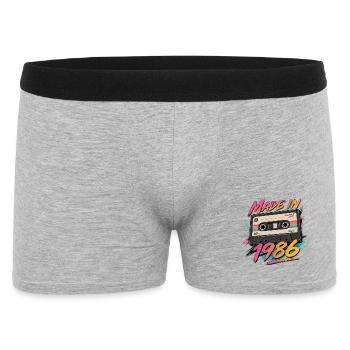 Fabriqué en 1986, 40e anniversaire Cassette Retro - Boxer Homme - gris chiné - Devant