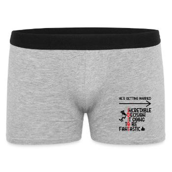 Garçons d’honneur Acrostiche idiot - Boxer Homme - gris chiné - Devant