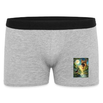 Howling to the Moon Dog German Shepherd - Men's Boxer Shorts - heather grey - Front