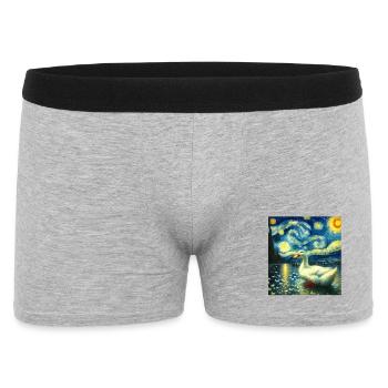 Nuit étoilée du canard laqué de Pékin - Boxer Homme - gris chiné - Devant