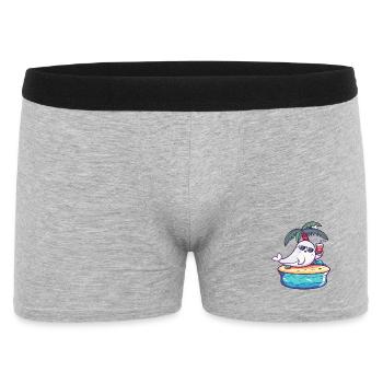 Vacances d’été des baleines - Boxer Homme - gris chiné - Devant