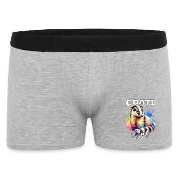 Coati Mädchen Nasenbär - Männer Boxer Shorts - Grau meliert - Vorne