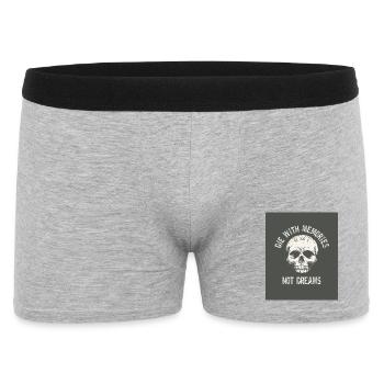 Die with Memories Vintage Poster Style - Männer Boxer Shorts - Grau meliert - Vorne
