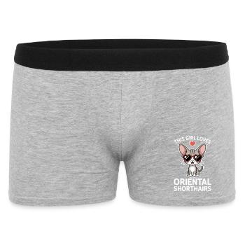 Oriental Shorthair Sayings Joke Cat Gift - Men's Boxer Shorts - heather grey - Front
