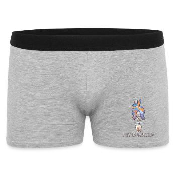 Bubble Tea Boba Drôle de Lapin mignon - Boxer Homme - gris chiné - Devant