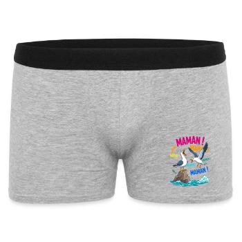 Mouettes Criant Maman Humour Fête des Mères - Boxer Homme - gris chiné - Devant