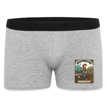 Für Garten geboren zur Arbeit gezwungen Garten - Männer Boxer Shorts - Grau meliert - Vorne