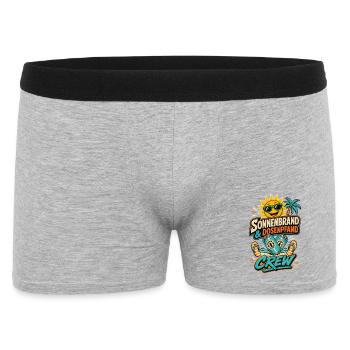 Sonnenbrand Dosenpfand Crew Shirt - Männer Boxer Shorts - Grau meliert - Vorne