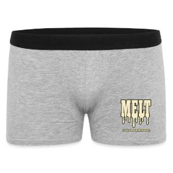 MELT – Cool Under Pressure | Humor about Stress - Men's Boxer Shorts - heather grey - Front