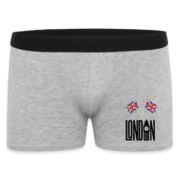 London - Men's Boxer Shorts - heather grey - Front