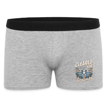Private Pilot Cleared For Takeoff Private Aviation - Men's Boxer Shorts - heather grey - Front