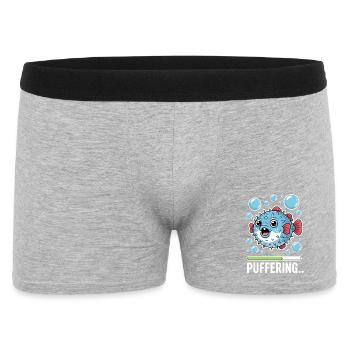 Expressions du poisson-globe : Cadeau amusant du poisson-globe - Boxer Homme - gris chiné - Devant