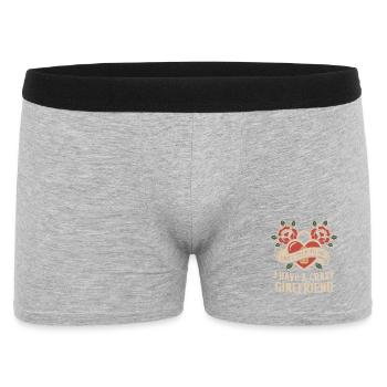 Petite amie folle Pardonne couple Petite amie folle - Boxer Homme - gris chiné - Devant