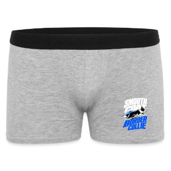 Border Collie, Smooth Coat Border Collie Pride - Men's Boxer Shorts - heather grey - Front
