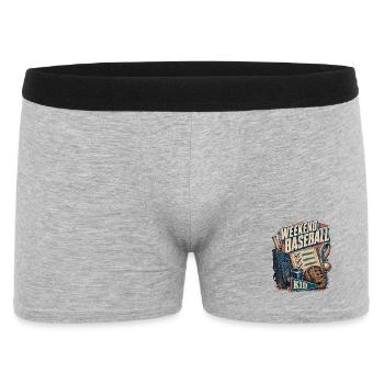 Tournament-Weekend Kid Dirt-Ready Baseball Girl - Men's Boxer Shorts - heather grey - Front