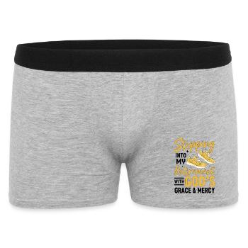 Entrer dans ma retraite avec la grâce de Dieu - Boxer Homme - gris chiné - Devant