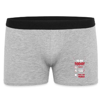 Laryngeal Cancer Cancer Survivor Cancer Stinks - Men's Boxer Shorts - heather grey - Front