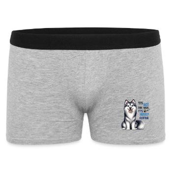 Husky Paillettes Husky Drôle Husky Dog Lover Design Merch - Boxer Homme - gris chiné - Devant
