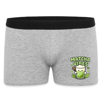 Matcha Vibes Mug Illustration - Men's Boxer Shorts - heather grey - Front