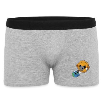 Sun vs. Earth: Cosmic Solar Eclipse - Men's Boxer Shorts - heather grey - Front