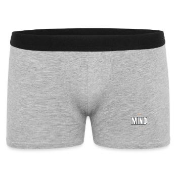 Conquer Your Mind Motivational Typography - Men's Boxer Shorts - heather grey - Front