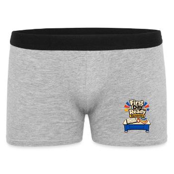 First Day of School Elementary Teacher Meet the Te - Men's Boxer Shorts - heather grey - Front