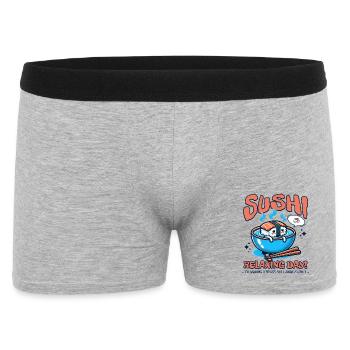 Sushi Relaxing Day Cute Food - Men's Boxer Shorts - heather grey - Front