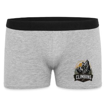Climbing Vintage Climber Mountain Outdoor - Men's Boxer Shorts - heather grey - Front