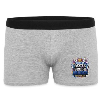 So sieht der beste große Bruder der welt aus - Männer Boxer Shorts - Grau meliert - Vorne